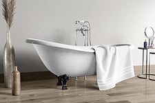 LE TEMPS D'UN BAIN Plain Shower Towel 500 g 100% Cotton 70 x 140 cm – White
