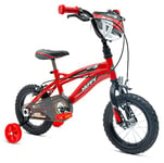 Huffy Moto X 12 Inch Boys Bike Red 3-5 Year Old Easy Quick Connect Assembly + Stabilisers