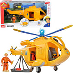 Fireman Sam – Helicopter Wallaby With Figure, 34 cm (Simba 9251002)