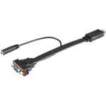 Akasa AK-CBHD18-20BK (20 cm) - Adaptateur HDMI vers VGA + Jack Audio 3.5 mm (Mâle/Femelle) - 20 cm ( Catégorie : Câbles et
