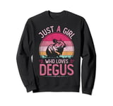 Just A Girl Who Loves Degus, Vintage Degus Girls Kids Sweatshirt