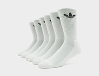 adidas Originals 6-Pack Trefoil Cushion Crew Socks, White