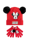 Kids Minnie Mouse Winter Hat and Gloves Set