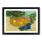 Big Box Art Still Life of Oranges and Lemons by Vincent Van Gogh Framed Wall Art Picture Print Ready to Hang, Black A2 (62 x 45 cm)