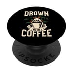 Funny Skeleton Coffee Brewer Barista PopSockets Swappable PopGrip