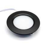 LEDlife Reco68 köksbelysning RA92 - Hål: Ø5,5 cm, Mål: Ø6,8 cm, Svart, 2,7W, 12V DC - Dimbar : Dimbar, Kulör : Varm