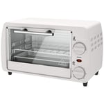 Miniugn 10 liter 750W Liten elektrisk ugn med temperatur upp till 230? Timer 60 minuter bakplåt och galler 36,5x26x22 cm gräddvi