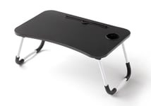 KitHome Basic Table pour Ordinateur Portable, Bois d'ingénierie Fer, Noir, Mediano