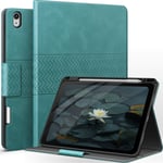 AUAUA Case for iPad Air 5th Generation (2022), iPad Air 4th Generation (2020), Smart Folio Cover with Apple Pencil Holder, Auto Sleep/Wake Function PU Leather Sleeve (Green)