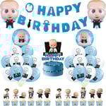 Boss Baby Latex Balloons, Boss Foil Balloons, Birthday Party Decorations