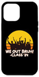 Coque pour iPhone 15 Plus Chemises de remise des diplômes « Class Of 2024 », « We Out Bruh »