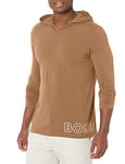 Hugo Boss Men's Identity Long Sleeve Lounge T-Shirt Undershirt, Medium Beige, S