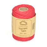 50M Spools - Everlasto Single Twist Soft Cotton Coloured Macrame Craft Twine 38/6 (4mm approx) (Beefeater Red)