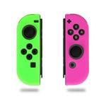 Coque de protection en silicone pour manettes Nintendo Switch Joy-Con - Violet&Vert