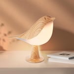 Liten Nattlampa Söt Fågel LED Bordslampa med Touch Dimmer Kreativ Sänglampa 3 Ljusstyrkor Skrivbordslampa wi- Perfet Brown