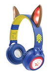 Lexibook HPBT015PA Paw Patrol, 2-1 Wireless and Wired Headphones with Chase Ears, Sound to 85 dB, Light Effects, Foldable, Adjustable, Rechargeable, Blue, Medium