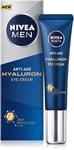 NIVEA MEN Hyaluron Eye Cream 15ml, Powerful Anti-Ageing Eye Cream with Acid, Eye