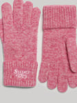 Superdry Wool Blend Gloves, Chateau Rose Pink