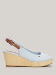 Tommy Hilfiger Iconic Elba Slingback Wedges, Breezy Blue