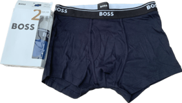 Hugo Boss Mens 2 Pack  Boxer Trunks Medium Blue  New RRP £28 100% Cotton Genuine