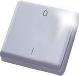 Eltako FMH2S-wg Sonde radio portable miniature blanc pur brillant pour porte-clés, Bouton + interrupteur, Blanc