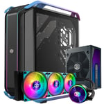 Cooler Master COSMOS INFINITY E-ATX Ultra Tower Case 30th Anniversary Edition with 1300W 80Plus Platinum PSU, PL360 Flux 30th Anniversary Edition 360mm Water Cooling.