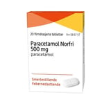 Paracetamol Norfri 500 mg tabletter 20 stk