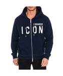 Dsquared2 Mens zip-up hoodie S79HG0002-S25042 - Blue - Size X-Large