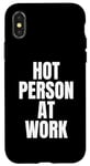 Coque pour iPhone X/XS HOT PERSON AT WORK Funny Gym Workout Vain Sarcastic Humour
