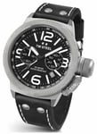 TW Steel Mens Canteen 45mm Chrono Black Leather Strap CS3 Watch