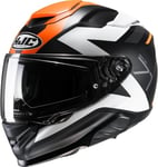 HJC, Casque Moto Intégral RPHA71 Pinna Noir / Blanc / Orange MC7SF, XS