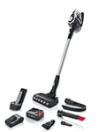 Bosch Unlimited Serie 8 Gen 2 BCS8224GB ProHome 18V Cordless Vacuum Cleaner, 2 Exchangeable Batteries & QuickCharger, Continuous runtime - White