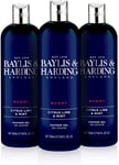 Baylis & Harding Citrus Lime & Mint Shower Gel for Men 500ml, Pack of 3 - Vegan