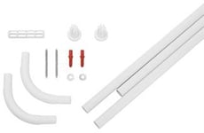 Csslr Plus Vit Universell Duschstång I Aluminium - Ø20 Mm - 80X80 Cm, 90X90 Cm, 80X90x80 Cm, 90X80x90 Cm Eller 70X165 Cm