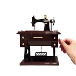 XIZHI Vintage Mini Sewing Machine Model Music Box Musical Toy Musical Boxes,Sewing Machine Shaped Musical Box Gift for Christmas/Birthday/Valentine's Day Table Decor