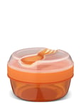 N'ice Cup, Snack Box With Cooling Disc - Orange Home Meal Time Lunch Boxes Orange Carl Oscar