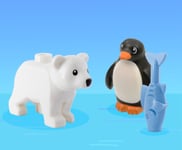 Lego Polar Bear Cub, Penguin and Blue Fish Arctic Minifigure Set