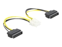 Delock - Strömkabel - Sata-Ström (Hane) Till 8-Stifts Eps12v (Hane) - 12 V - 15 Cm