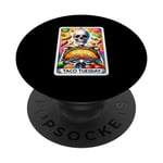 Funny Tarot Card Taco Tuesday Oh Yeah Skeleton Tacos Foodie PopSockets Swappable PopGrip