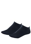 Tommy Hilfiger Sneaker 2 Pair Women's Ankle Socks, Black (Black), 2 1/2- 5 UK (35-38 EU)