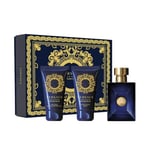 Versace Dylan Blue EDT 50ml, Shower Gel 50ml & Aftershave Balm 50ml Gift Set