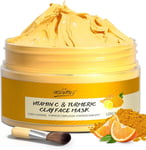 Turmeric Vitamin C Clay Mask Deep Cleansing Face Skin Care Improve... 