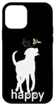 Coque pour iPhone 12 mini Be Happy Inspirational Labrador retriever Doré/noir/marron