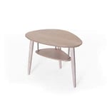 BIRGER Harmoni soffbord vitpigmenterad ek 65x45 cm