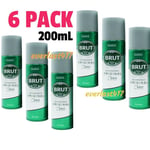 Brut Original Long Lasting Anti Perspirant Spray 48h Protection No Marks,6X200ml