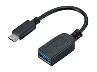 Fujitsu - USB-adapter - 24 pin USB-C (hane) till USB typ A (hona) - 15 cm - svart - för Celsius H7510, J5010, W5010 ESPRIMO D7010, D7011, D9010, D9011, G9010, P9910