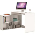 Bureau d'angle Nagano - Panneaux de particules - Blanc mat - L 111,9 x P 100,7 x H 76,7 cm - DEMEYERE