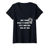 Womens Not sure what's going on, just rooting for my kid Football V-Neck T-Shirt