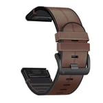 Garmin Fenix 6X/5X Plus/3/3 HR Klockarmband i läder- Brun