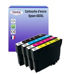 Lot de 4 cartouches d'encre compatibles avec Epson 603XL pour Epson XP-2100, XP-2105, XP-3100, XP-3105, XP-4100, XP-4105 - T3AZUR